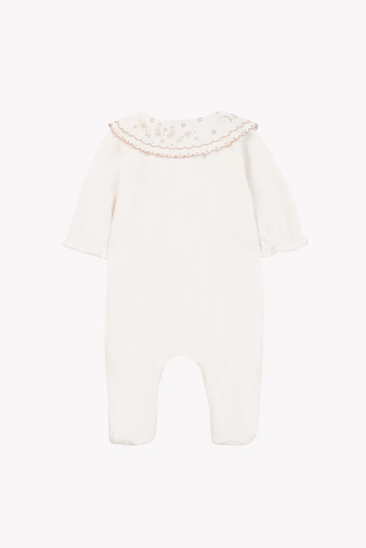 Tartine et Chocolat Pyjama Ecru velours broderies| Pyjamas|Pyjamas