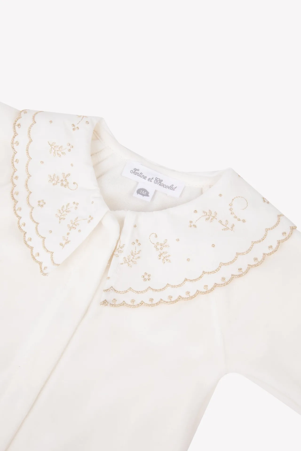 Tartine et Chocolat Pyjama Ecru velours broderies| Pyjamas|Pyjamas