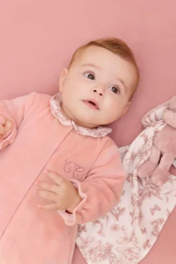 Tartine et Chocolat Pyjama Rose en velours imprimé inspiration Toile de jouy| Pyjamas - Bonnets|Toile De Jouy Rose