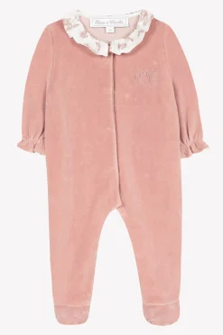 Tartine et Chocolat Pyjama Rose en velours imprimé inspiration Toile de jouy| Pyjamas - Bonnets|Toile De Jouy Rose