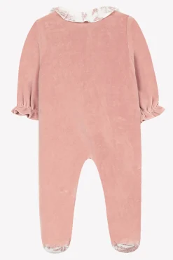 Tartine et Chocolat Pyjama Rose en velours imprimé inspiration Toile de jouy| Pyjamas - Bonnets|Toile De Jouy Rose