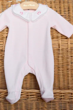 Tartine et Chocolat Pyjama Rose pâle à rayures| Pyjamas|Pyjamas