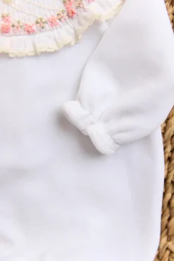 Tartine et Chocolat Pyjama Blanc col broderies fleurs| Pyjamas|Pyjamas