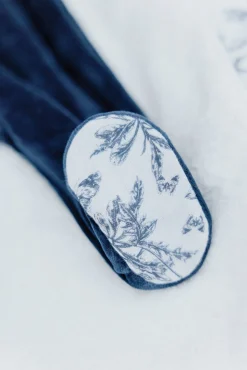 Tartine et Chocolat Pyjama Bleu velours imprimé inspiration toile de jouy| Toile De Jouy Bleu|Pyjamas - Bonnets