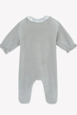 Tartine et Chocolat Pyjama Gris en velours imprimé inspiration toile de jouy| Toile De Jouy Gris|Pyjamas - Bonnets