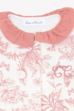 Tartine et Chocolat Pyjama Imprimé inspiration Toile de Jouy| Toile De Jouy Rose|Pyjamas - Bonnets