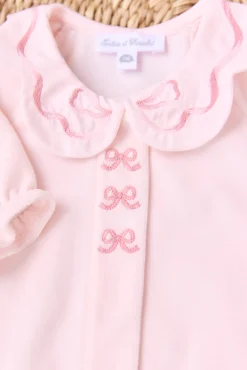 Tartine et Chocolat Pyjama Rose pâle velours nœuds| Pyjamas|Pyjamas