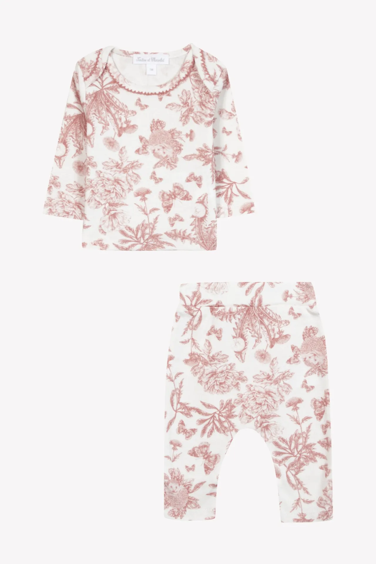 Tartine et Chocolat Pyjama 2 pièces Imprimé inspiration Toile de Jouy rose| Toile De Jouy Rose|Pyjamas - Bonnets
