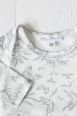 Tartine et Chocolat Pyjama deux pièces Imprimé inspiration toile de jouy gris| Toile De Jouy Gris|Pyjamas - Bonnets