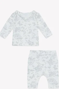 Tartine et Chocolat Pyjama deux pièces Imprimé inspiration toile de jouy gris| Toile De Jouy Gris|Pyjamas - Bonnets