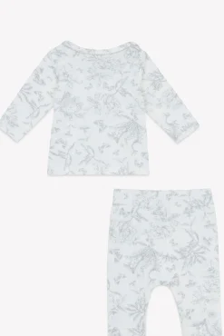 Tartine et Chocolat Pyjama deux pièces Imprimé inspiration toile de jouy gris| Toile De Jouy Gris|Pyjamas - Bonnets