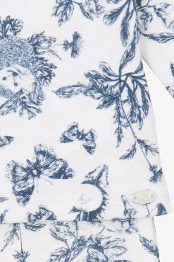 Tartine et Chocolat Pyjama deux pièces Imprimé inspiration toile de jouy bleu| Toile De Jouy Bleu|Pyjamas - Bonnets
