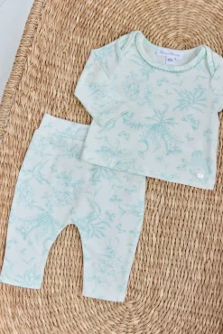 Tartine et Chocolat Pyjama deux pièces Vert d'eau inspiration Toile de Jouy| Pyjamas|Pyjamas