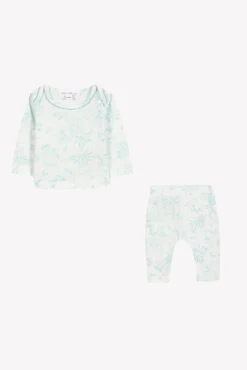 Tartine et Chocolat Pyjama deux pièces Vert d'eau inspiration Toile de Jouy| Pyjamas|Pyjamas