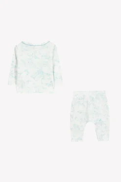 Tartine et Chocolat Pyjama deux pièces Vert d'eau inspiration Toile de Jouy| Pyjamas|Pyjamas