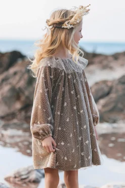 Tartine et Chocolat Robe Bronze velours et tulle|Enfant Robes