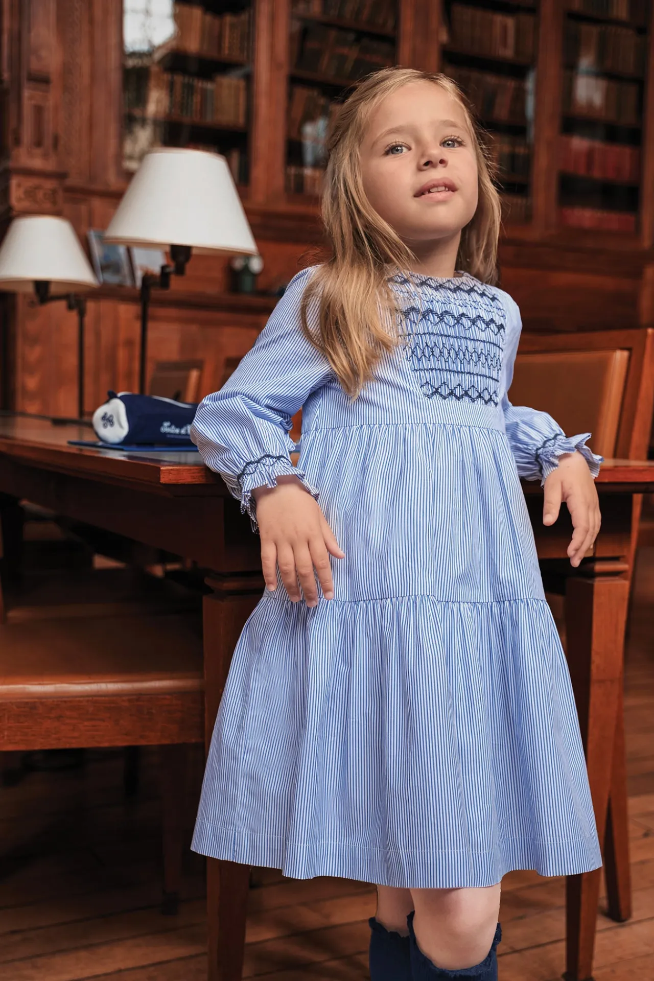 Tartine et Chocolat Robe Chambray rayures|Enfant Robes