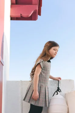 Tartine et Chocolat Robe Chataigne à carreaux|Enfant Robes