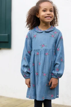 Tartine et Chocolat Robe Denim fleurs|Enfant Robes