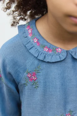 Tartine et Chocolat Robe Denim fleurs|Enfant Robes