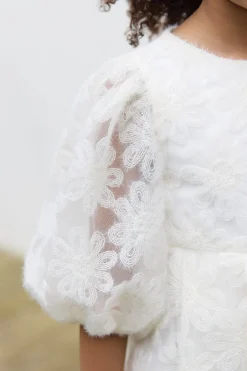 Tartine et Chocolat Robe Ecru tulle fleuri|Enfant Robes