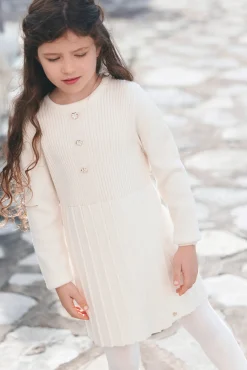 Tartine et Chocolat Robe Ecru en maille|Enfant Robes