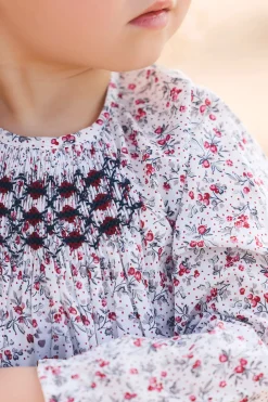Tartine et Chocolat Robe Ecru imprimé fleuri| Robes