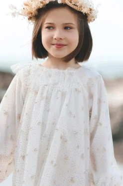 Tartine et Chocolat Robe Ecru velours et tulle|Enfant Robes