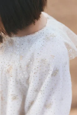Tartine et Chocolat Robe Ecru velours et tulle|Enfant Robes