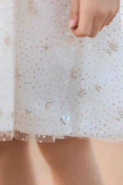 Tartine et Chocolat Robe Ecru velours et tulle|Enfant Robes