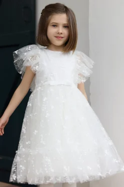 Tartine et Chocolat Robe Ecru en voile brodé|Enfant Robes