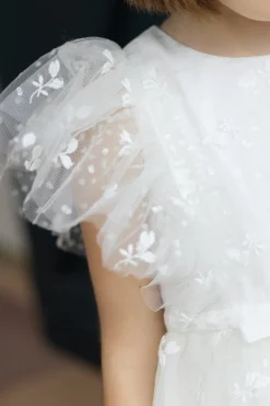 Tartine et Chocolat Robe Ecru en voile brodé|Enfant Robes
