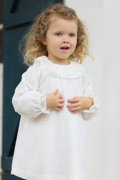 Tartine et Chocolat Robe Ecru en velours| Robes