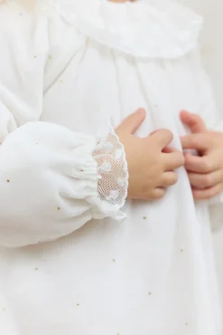 Tartine et Chocolat Robe Ecru en velours| Robes