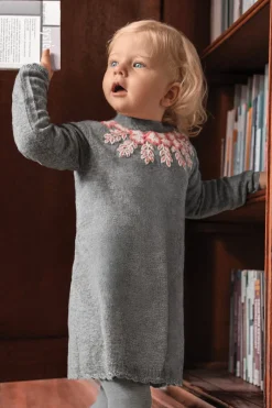 Tartine et Chocolat Robe Gris chiné broderies| Robes