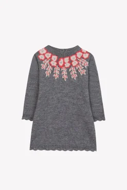 Tartine et Chocolat Robe Gris chiné broderies| Robes