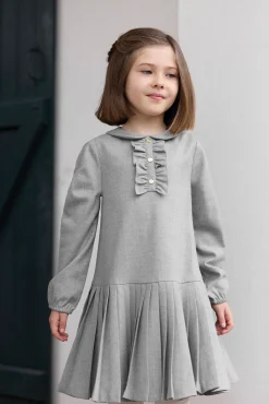 Tartine et Chocolat Robe Gris plissé|Enfant Robes