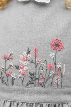 Tartine et Chocolat Robe Gris chiné à bretelles croisées| Robes