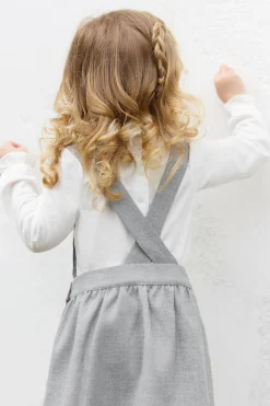 Tartine et Chocolat Robe Gris chiné à bretelles croisées| Robes