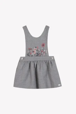 Tartine et Chocolat Robe Gris chiné à bretelles croisées| Robes