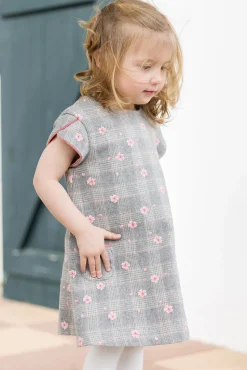 Tartine et Chocolat Robe Gris chiné fleurs| Robes