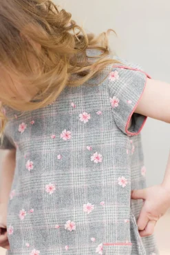 Tartine et Chocolat Robe Gris chiné fleurs| Robes