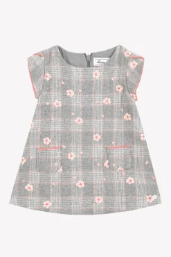 Tartine et Chocolat Robe Gris chiné fleurs| Robes