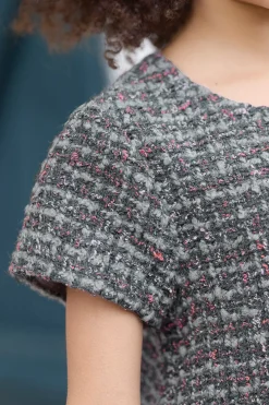 Tartine et Chocolat Robe Gris foncé en tweed|Enfant Robes