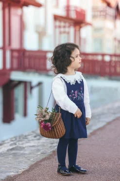 Tartine et Chocolat Robe Marine à bretelles croisées| Robes