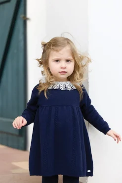 Tartine et Chocolat Robe Marine en maille| Robes