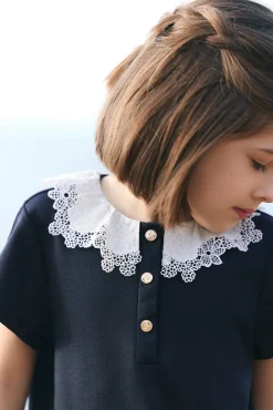 Tartine et Chocolat Robe Marine col volanté|Enfant Robes