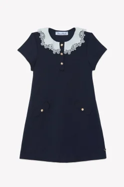 Tartine et Chocolat Robe Marine col volanté|Enfant Robes