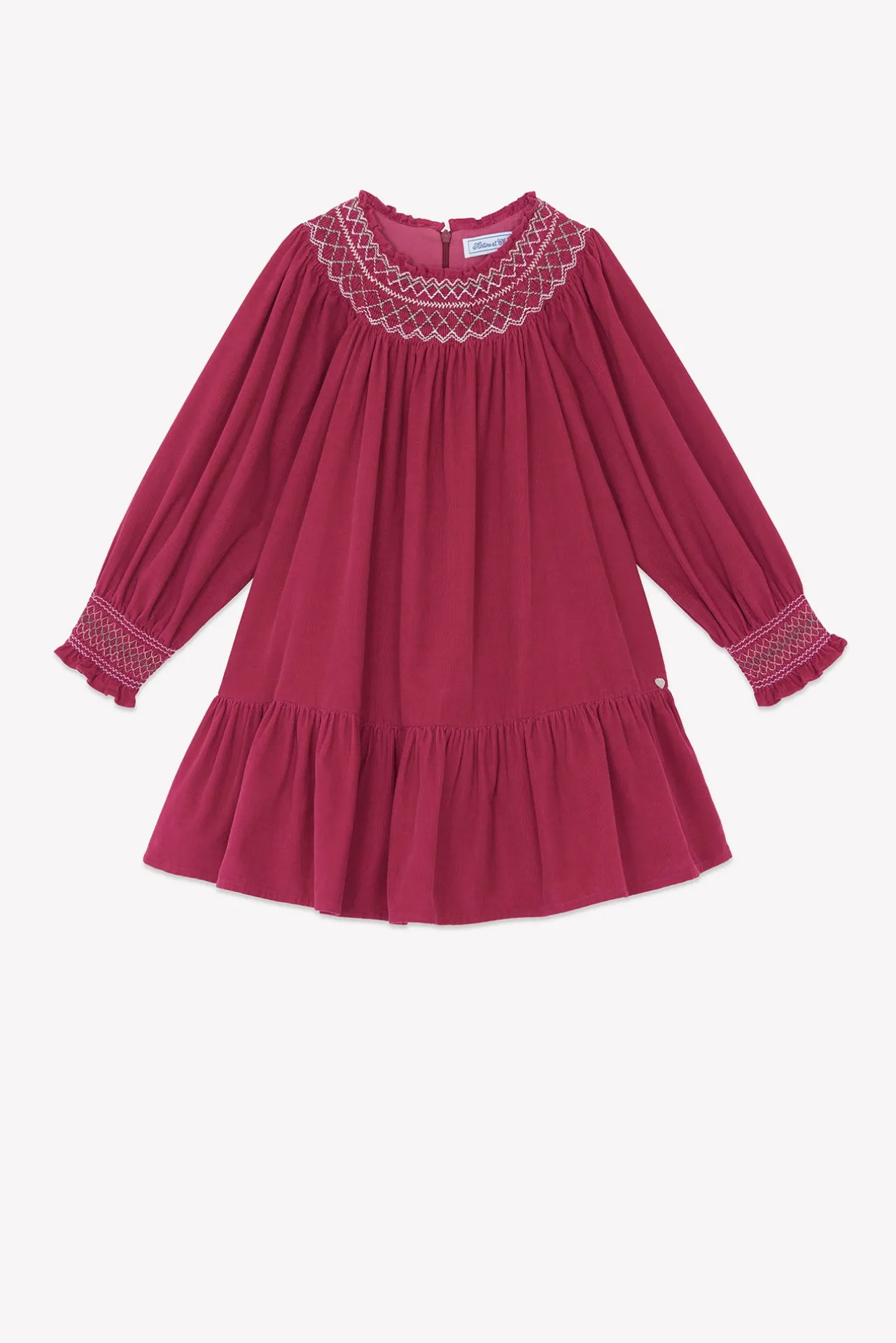 Tartine et Chocolat Robe Magenta velours|Enfant Robes
