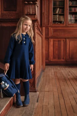 Tartine et Chocolat Robe Marine plissé|Enfant Robes